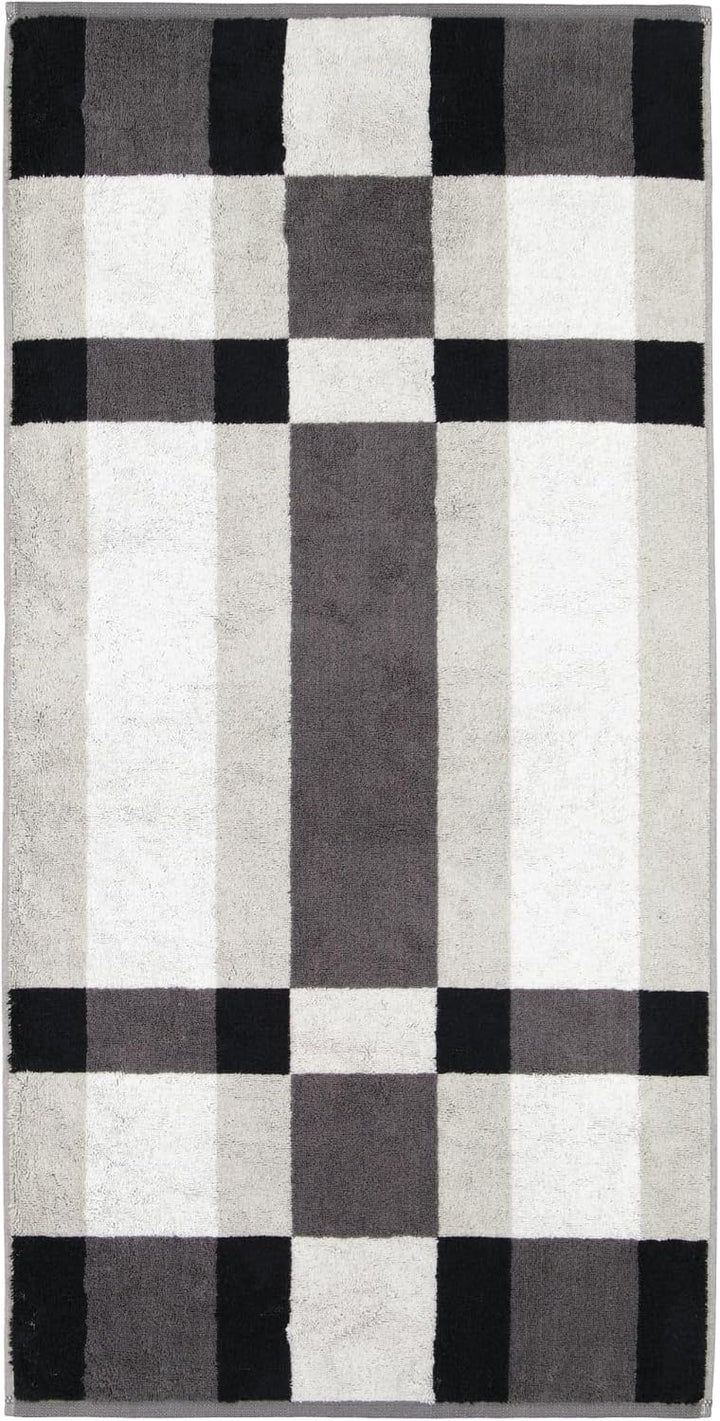 CAWÖ Home Handtücher Delight Karo 6219 Platin - 77 Duschtuch 70x140 cm, Duschtuch 70x140 cm