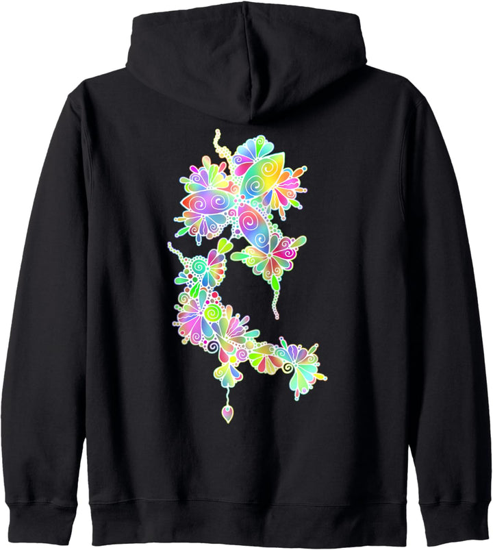Sketching Art - Fantasy Flowers 4 - Fan Fun Kapuzenjacke