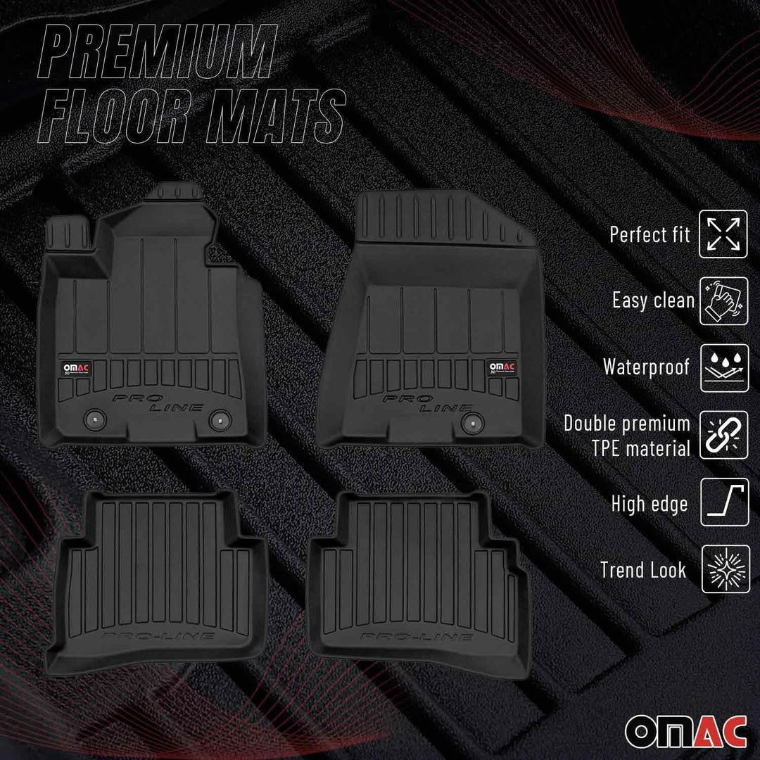 OMAC Gummi Fussmatten kompatibel mit Hyundai Tucson 2015-2020 mit Gurtstraffer Premium TPE Fussmatte