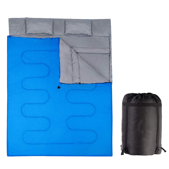 DREAMADE Doppel-Schlafsack, 2 in 1 Outdoor Schlafsack, Doppel Deckenschlafsack, Sommerschlafsack 2er