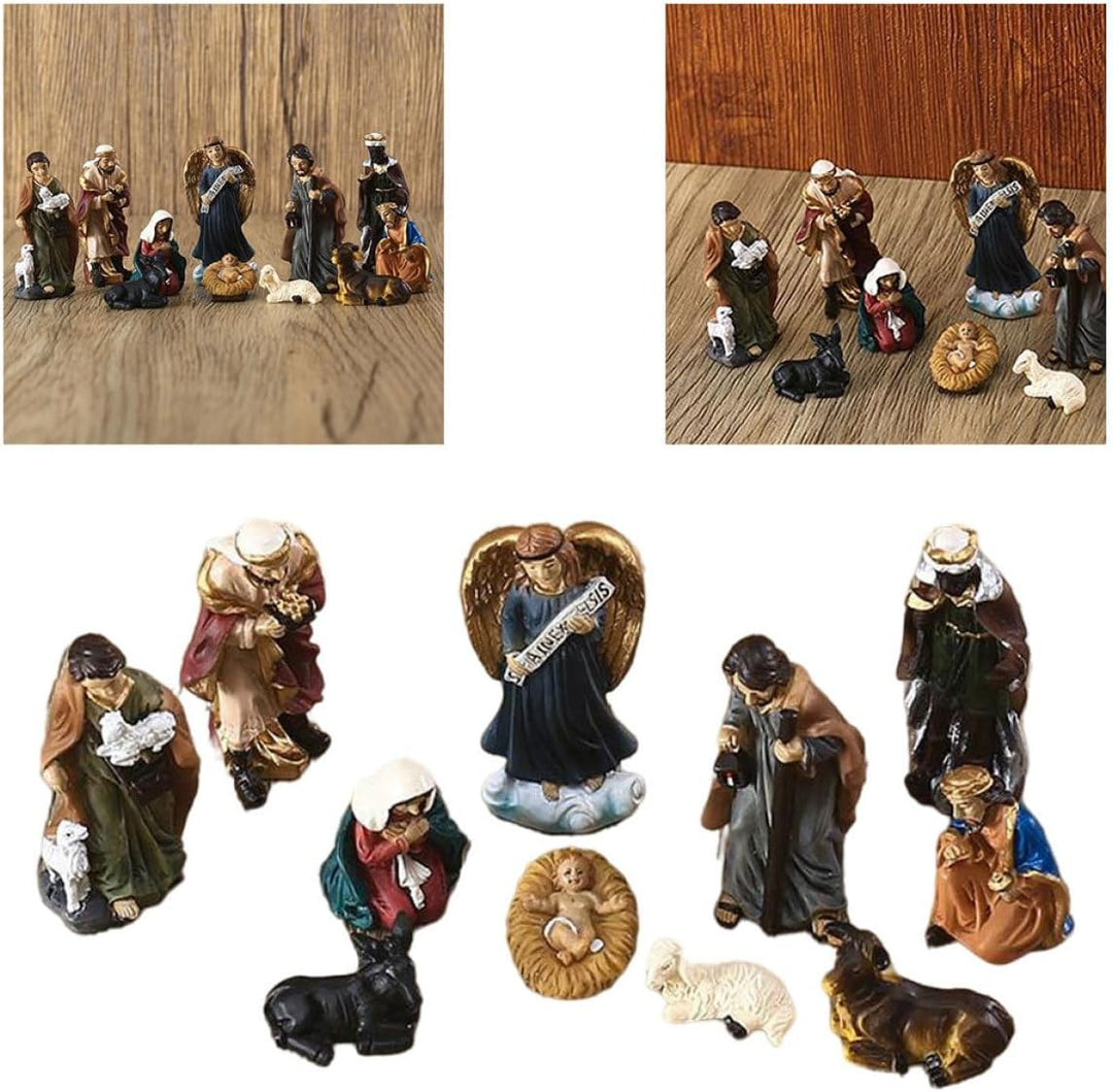 Krippen Miniaturfiguren Weihnachten Inspirierende Mini Harzornamente 12 Weihnachtsornamente