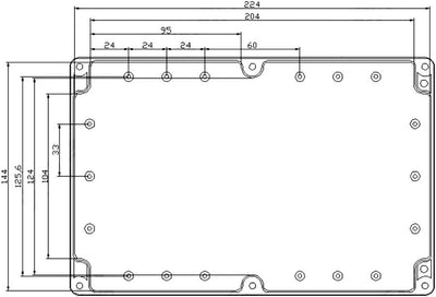 230 * 150 * 85mm Anschlussdose，IP65 ABS Projektkasten Instrumentenkoffer Gehäuse Fall Verdrahtung An