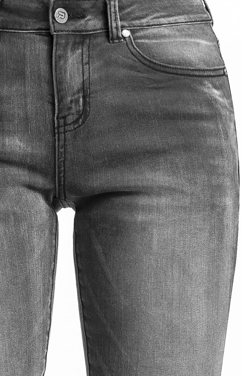 RED by EMP Damen graue Basic Jeans mit Waschung im 5 Pocket Style