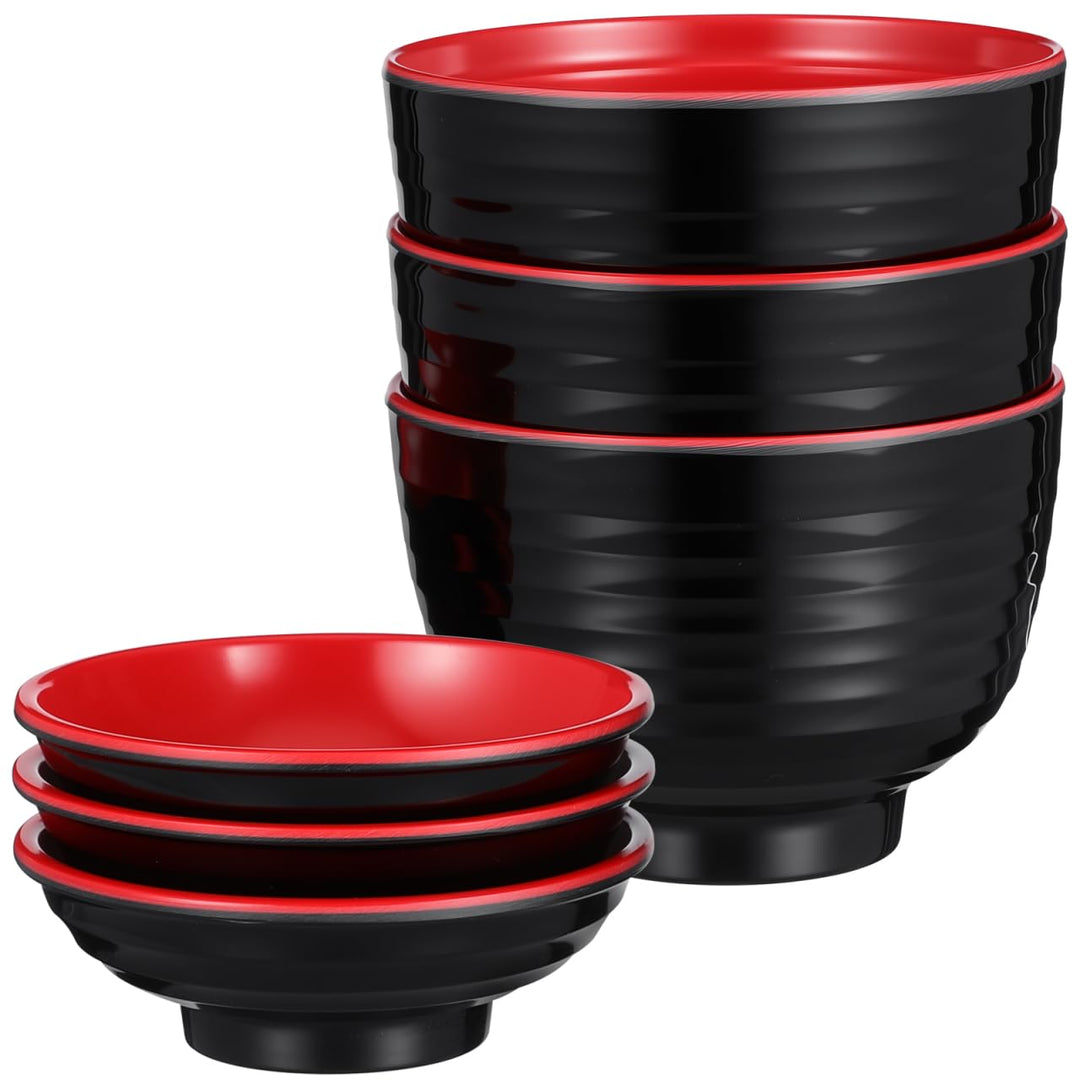 DOITOOL Japanische Miso Suppenschalen Set - 3 StüCk Schalen Mit Deckel FüR Miso Suppe Reis Salat Und
