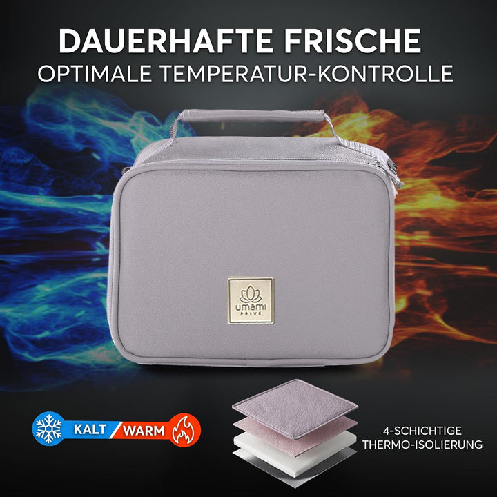 Umami Premium Kühltasche Klein, Lunchbag für Arbeit, Reisen, Büro, Picknick, Mini-Lunchbag Isoliert