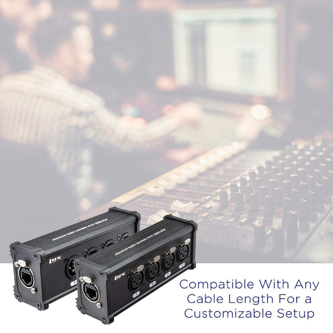 LyxPro 4-Kanal 3-Pin Multi Netzwerk XLR Kabel Breakout für Bühnen-Tonbeleuchtung und Aufnahmestudio-