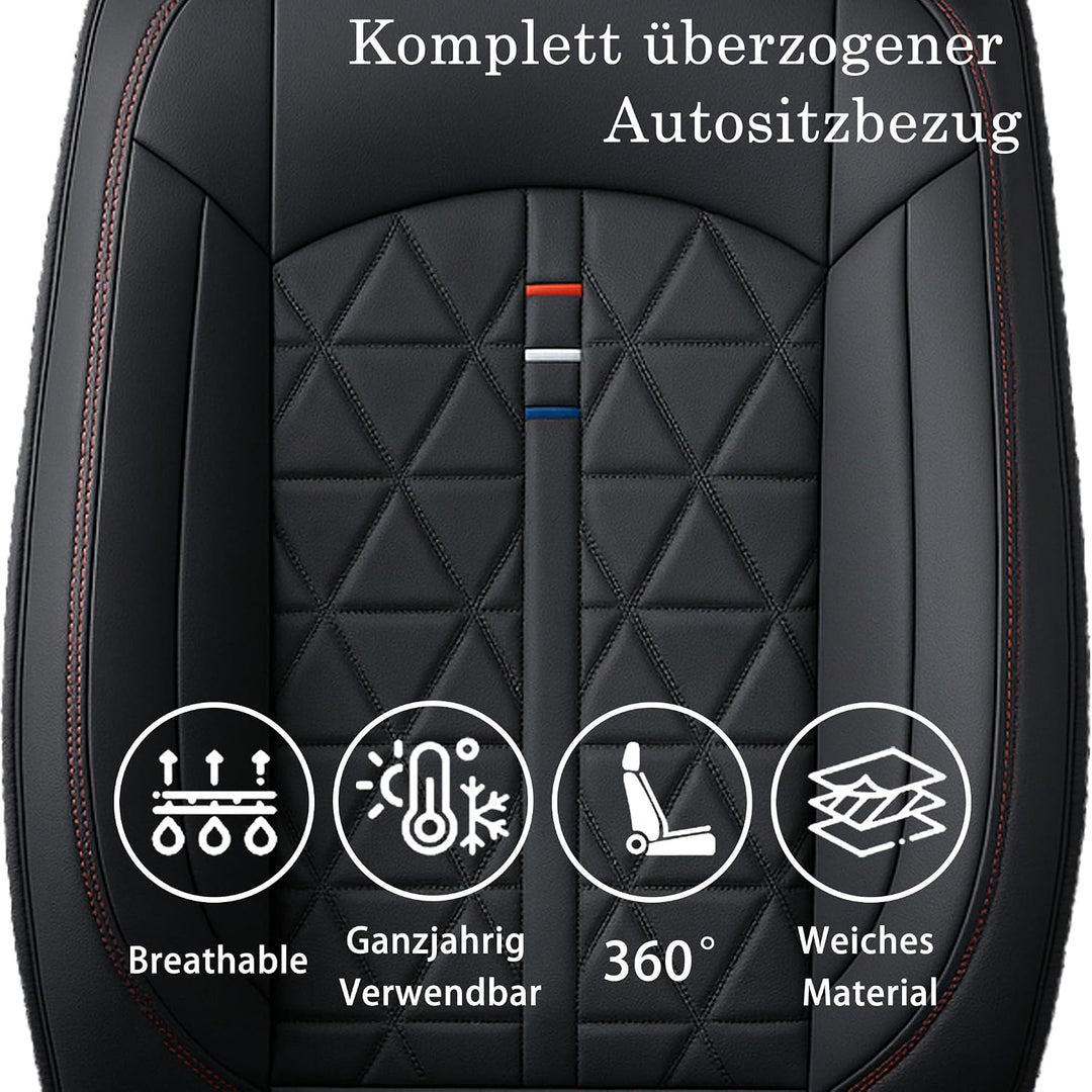 5-TLG. Autositzbezüge Für VW Amarok Bora Golf Plus SV Jetta Passat Polo Tiguan,Universelles Komplett