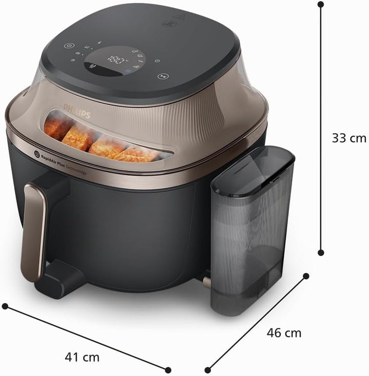 Philips Steam Airfryer 5000 Series Heissluftfritteuse mit Dampfgar-Funktion, Steam, Airfry, SteamFry