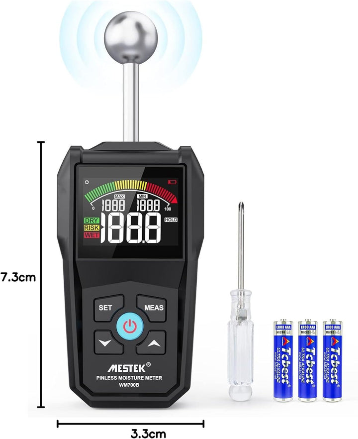 Feuchtigkeitsmessgerät MESTEK Feuchtigkeitsmesser Feuchtemessgerät mit Digitale LCD Display Akustisc