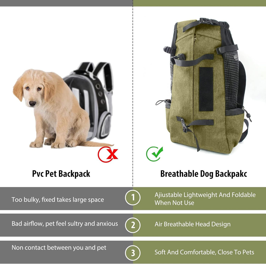 PETCUTE Hundetasche Hundetransporttasche Tragetasche für Hunde Katzen Wanderrucksack Seite Atmungsak