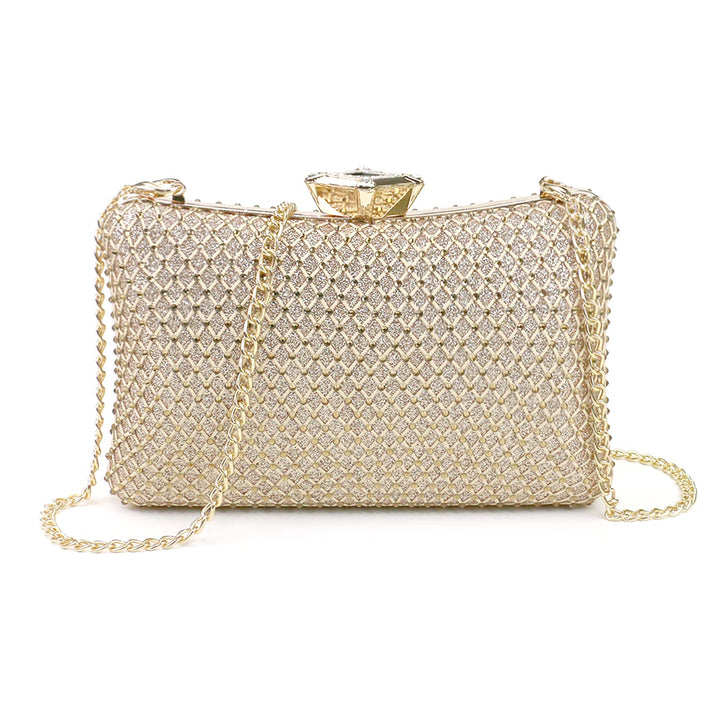 NICOLE &amp; DORIS Damen Abendtasche Clutch Handtaschen Elegant Umhängetasche Kleine Kettentasche Glitze