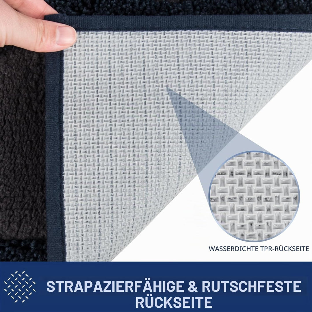 FCSDETAIL Schmutzfangmatte waschbar 84 x 150 cm, Fussmatte Innen, absorbierend Fussmatte, rutschfest