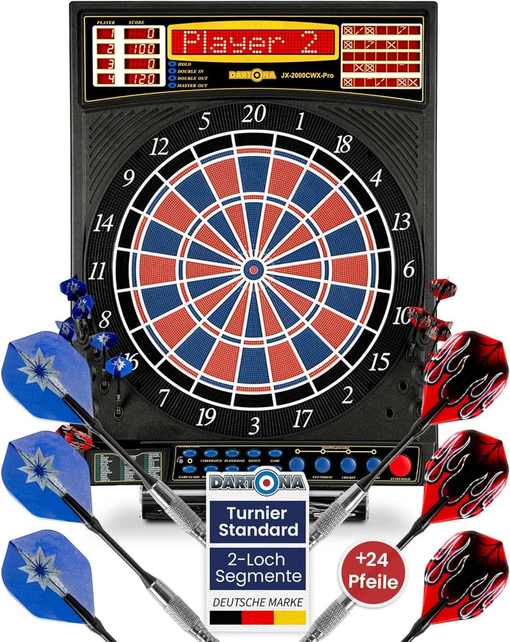 Dartona Elektronische Dartscheibe JX2000 Turnier Pro - | Dartscheibe elektronisch | Turnierscheibe m