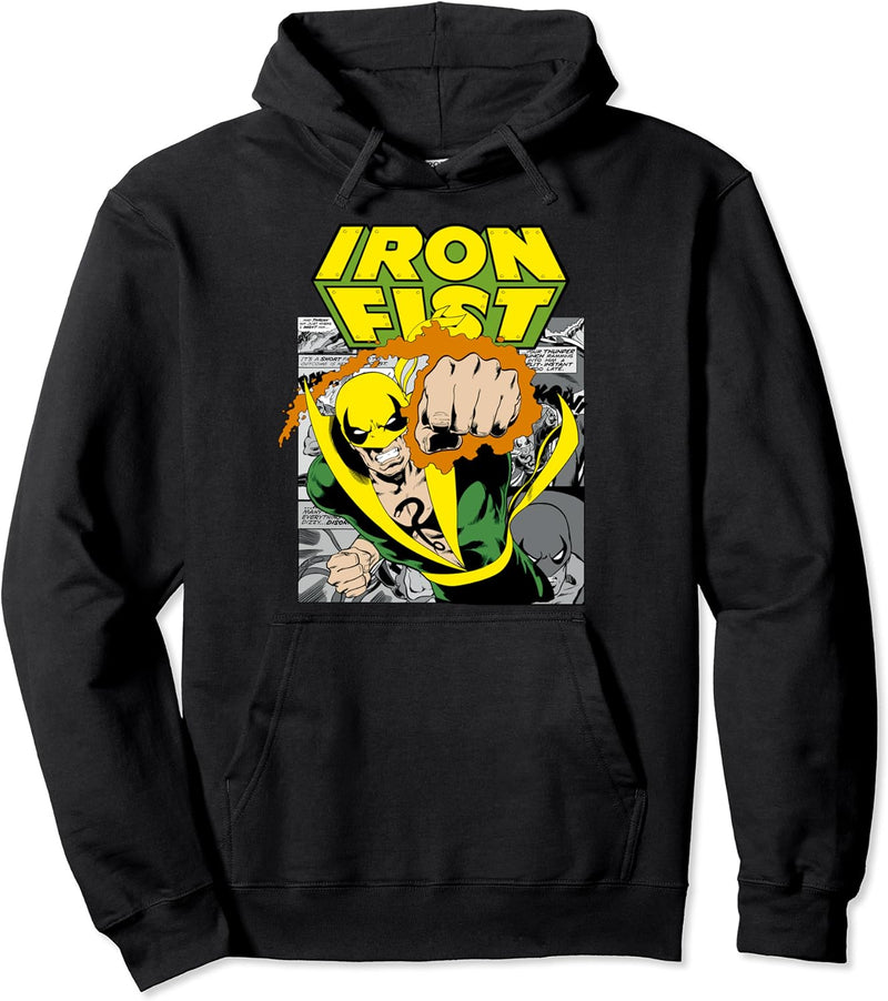 Marvel Iron Fist Punch Comic Page Pullover Hoodie
