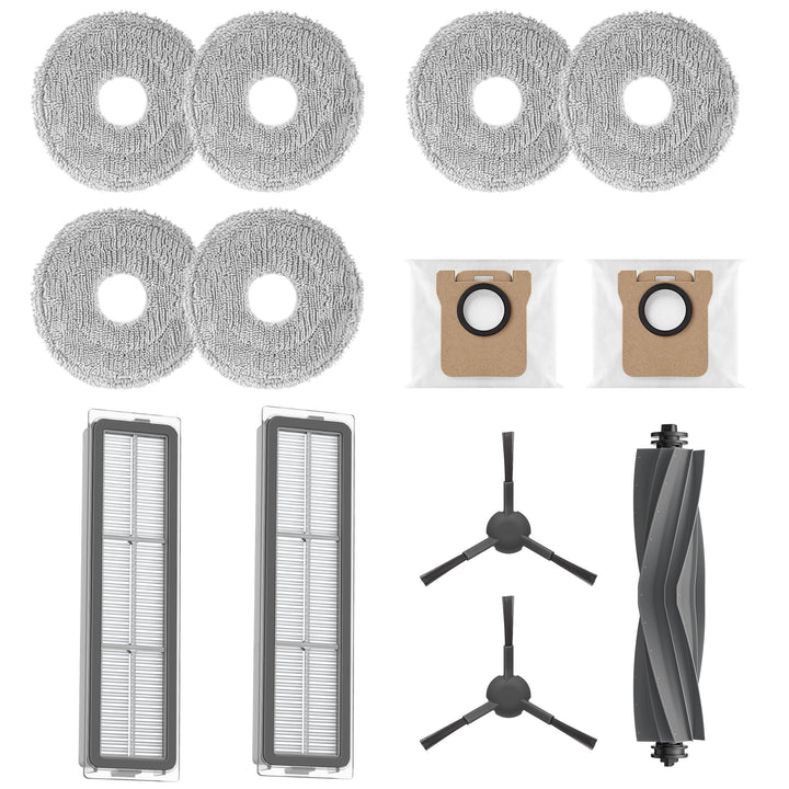 Dreame-Zubehörset kompatibel mit L20 Ultra, 3 Paar Wischpads, 2 Staubboxfilter, 1 Hauptbürste, 2 Sei