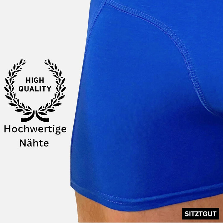 SITZTGUT Boxershorts Herren aus Baumwolle - Trocknergeeignet, Kratzfrei ohne Etikett, Bequeme Passfo