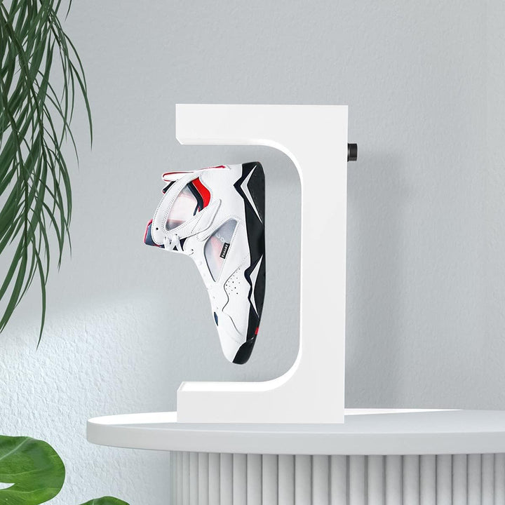 UVEHAS Schwebendes Schuh-Display Magnetischer Schwebe-Schuhständer mit LED-Licht, Rotierendes Schweb