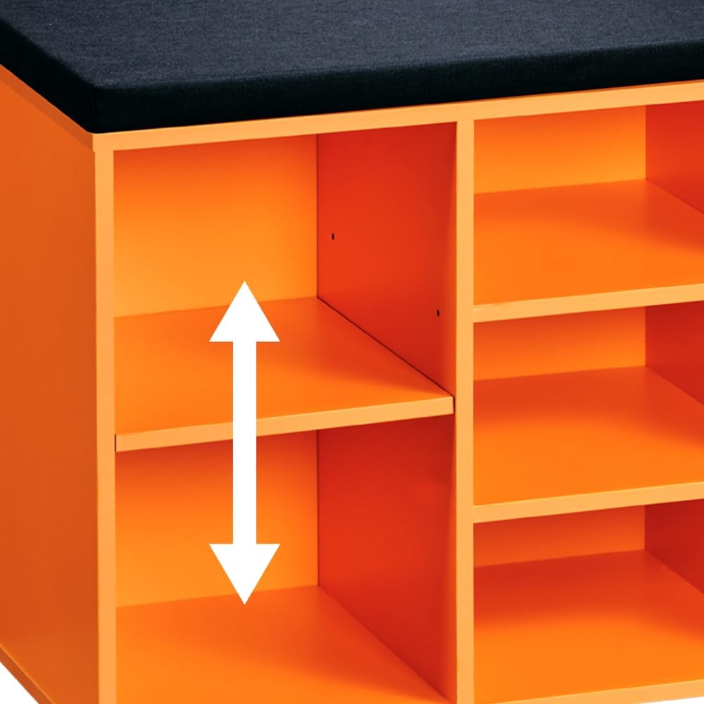 Kesper | Schuhschrank mit Sitzkissen, Material: Faserplatte, Masse: B51,5 x H48 cm x L29,5 cm, Farbe