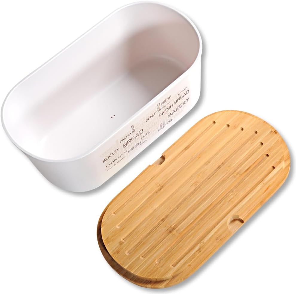 Kesper | Brotbox mit Bambus-Schneidebrett – Material: Kunststoff (PET), Bambus - FSC®-zertifiziert,