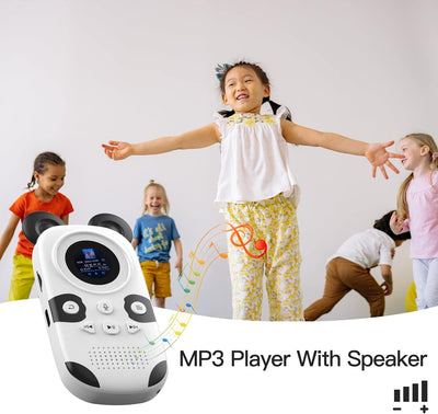 RUIZU MP3-Player mit Lautsprecher für Kinder Cute Panda 1,5-Zoll-TFT-Bildschirm 16 GB Unterstützung