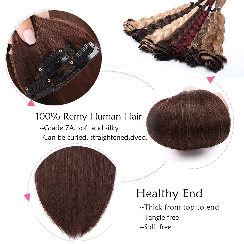SEGO Clip in Extensions Echthaar Doppelt Tressen Haarverlängerung 8 Teilig 100% Remy Hair für Komple