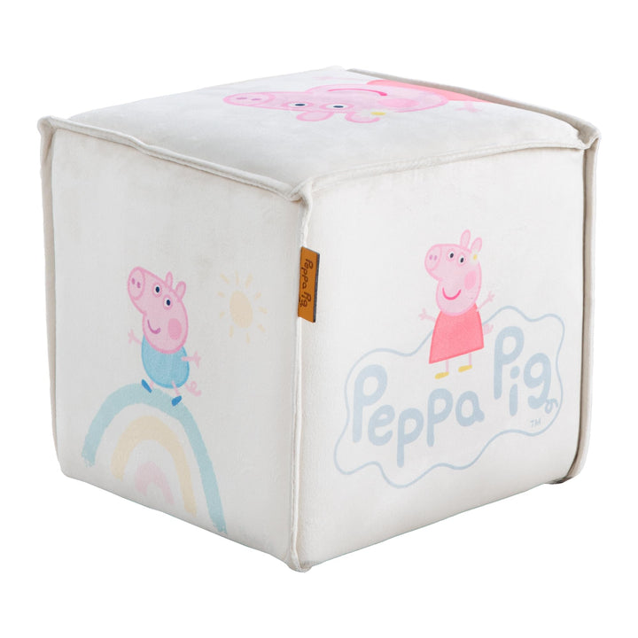 roba Kinderhocker im Peppa Pig Design - Sitzwürfel für Jungen & Mädchen ab 18 Monaten - Belastbar bi