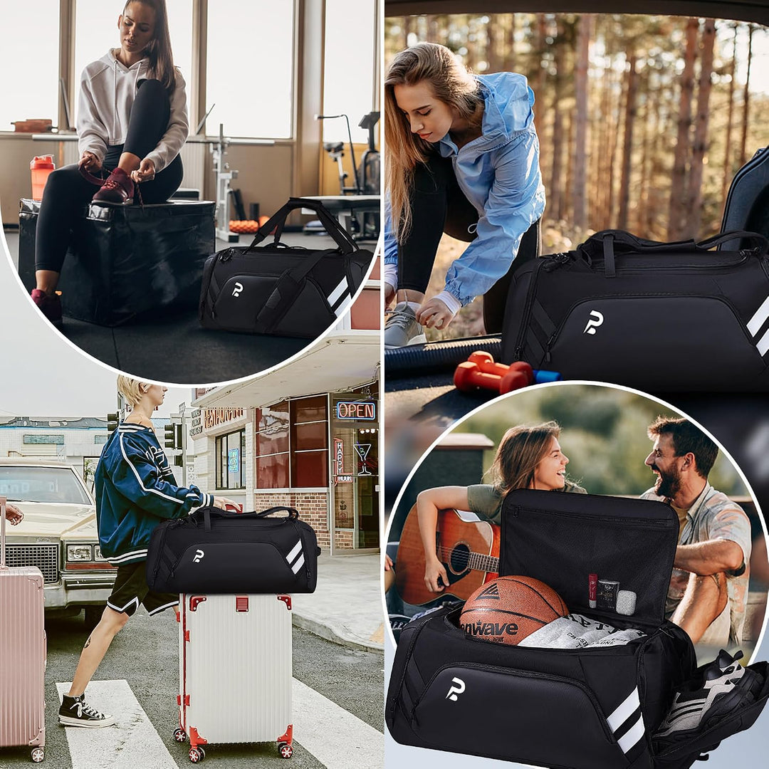 Sporttasche für Damen und Herren, 58L Reisetasche Gross Sporttasche mit schuhfach und Nassfach, Trai