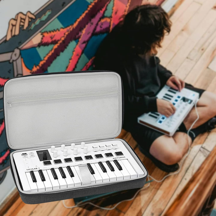 Musiin HardShell Case for Arturia MiniLab 3/MiniLab MkII 25 Slim-Keyboard Controller & Arturia Midi