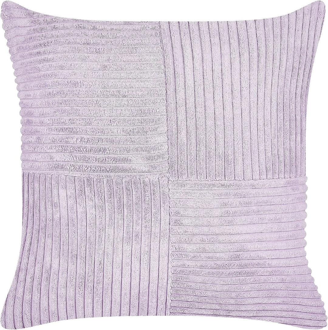 Set aus 2 dekorative Kissen aus Cord 43 x 43 cm Violett Millet