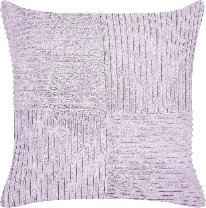 Set aus 2 dekorative Kissen aus Cord 43 x 43 cm Violett Millet