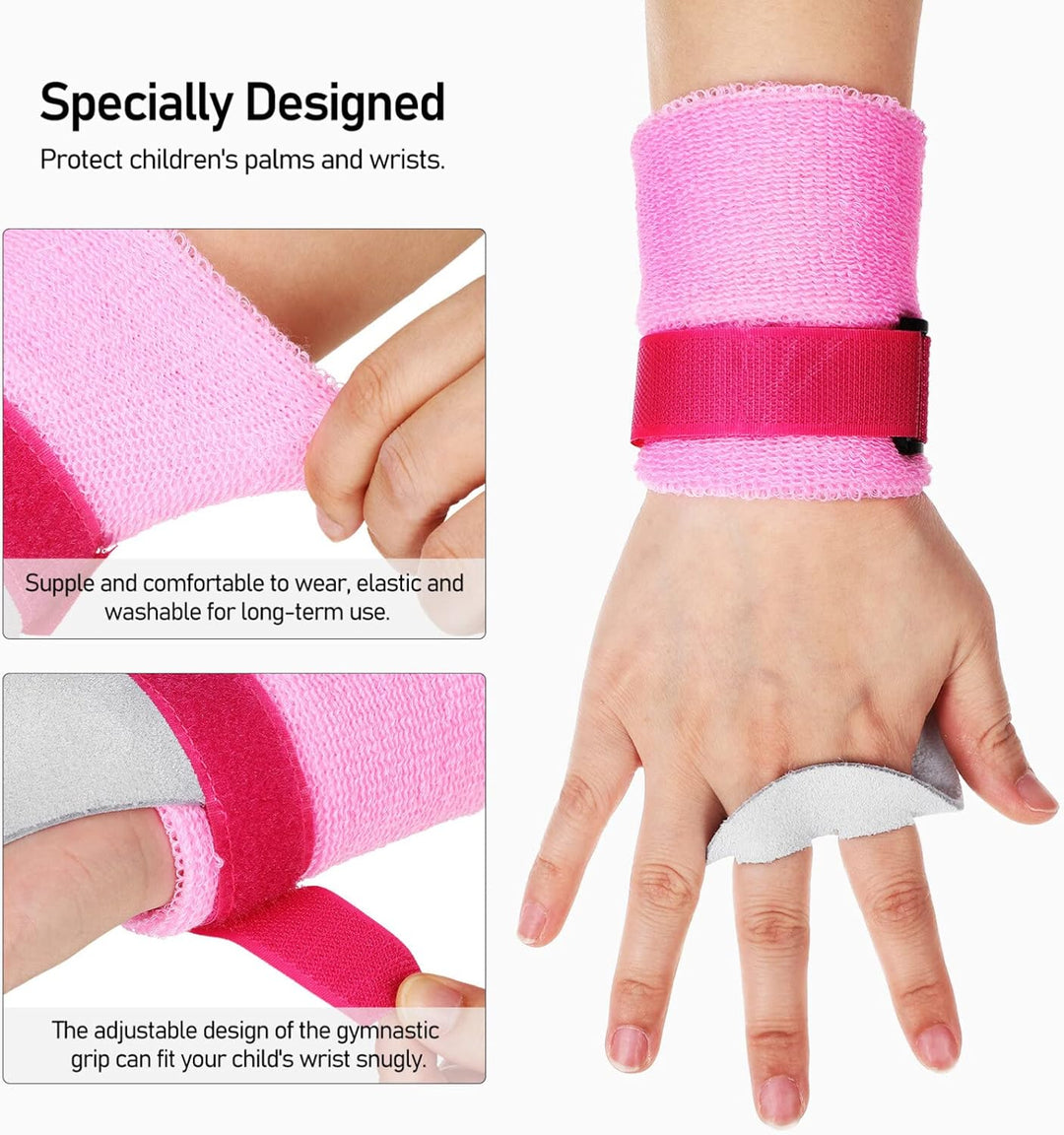 CLISPEED 4 Stück Sport-Gymnastik-Griffe Armbänder Kinder-Gymnastik-Stange Griffe Schweissbänder Gewi