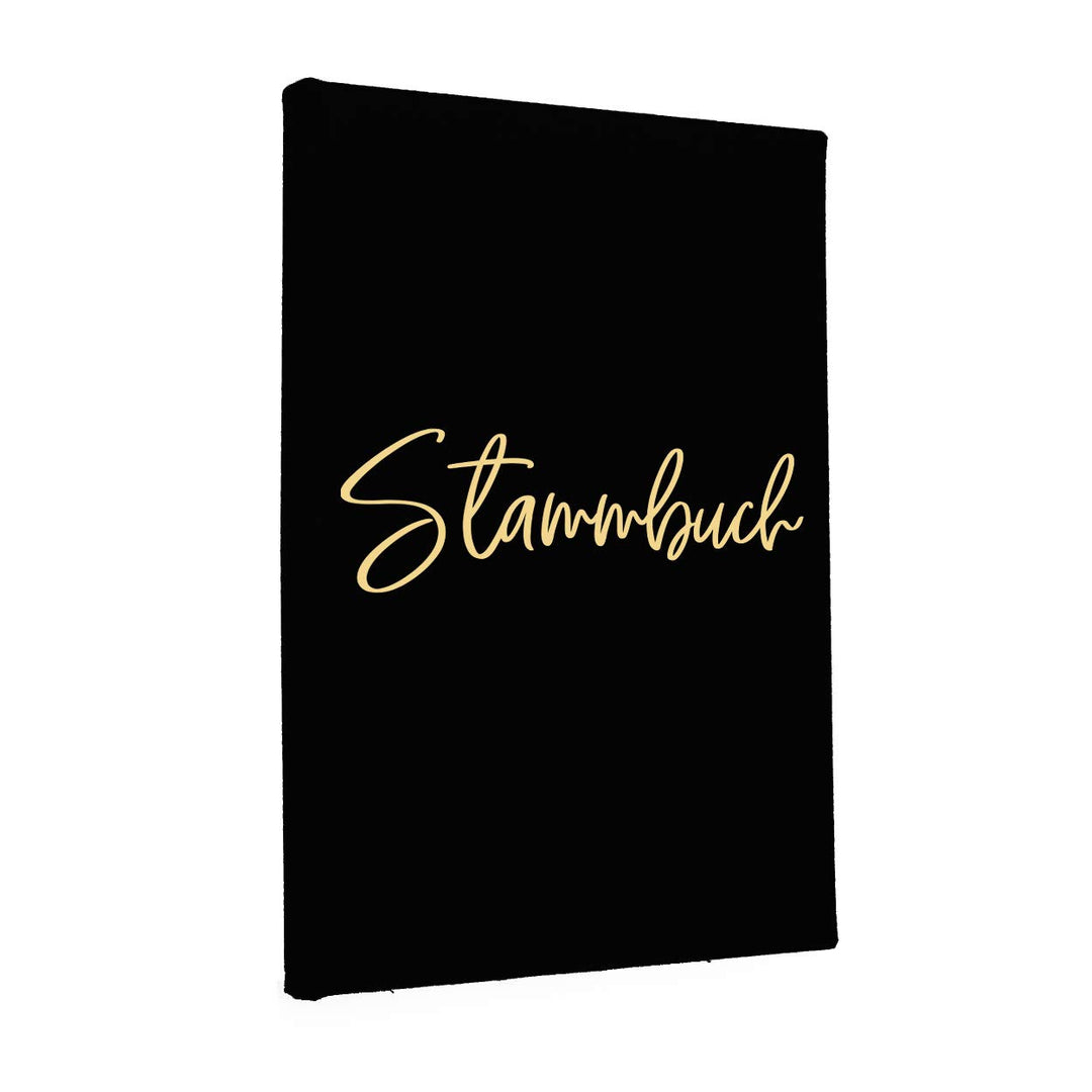 Hochzeitideal Stammbuch der Familie, Familienstammbuch 'Amore' aus Buchbinderleinen (schwarz)