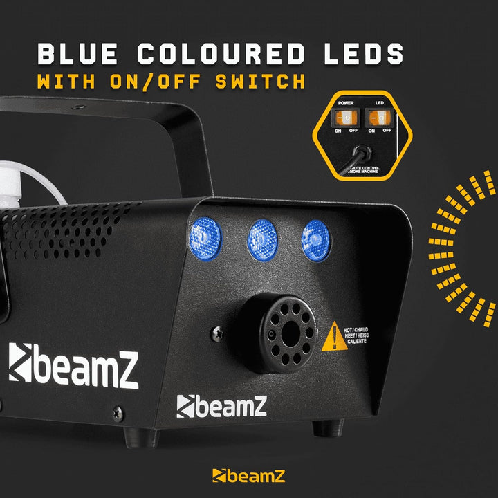 BeamZ S700-LED Ice Mini Nebelmaschine mit Lichteffekt in Blau, 700 Watt, Party Rauchmaschine, Fog Ma
