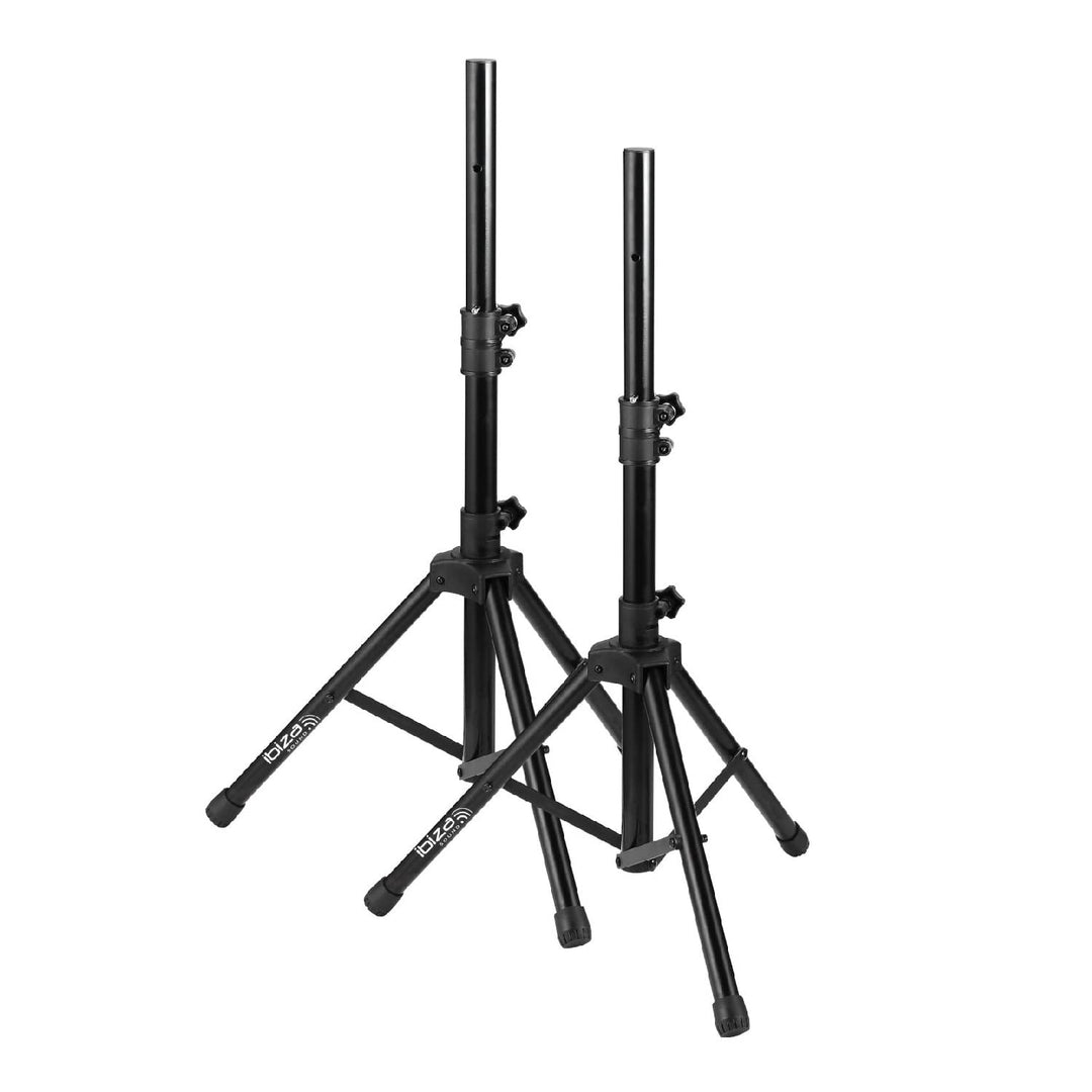 Ibiza - SS01B-MINI - 2 Lautsprecherständer aus Aluminium, max. 1,20 m und 30 kg - Inklusive Tragetas