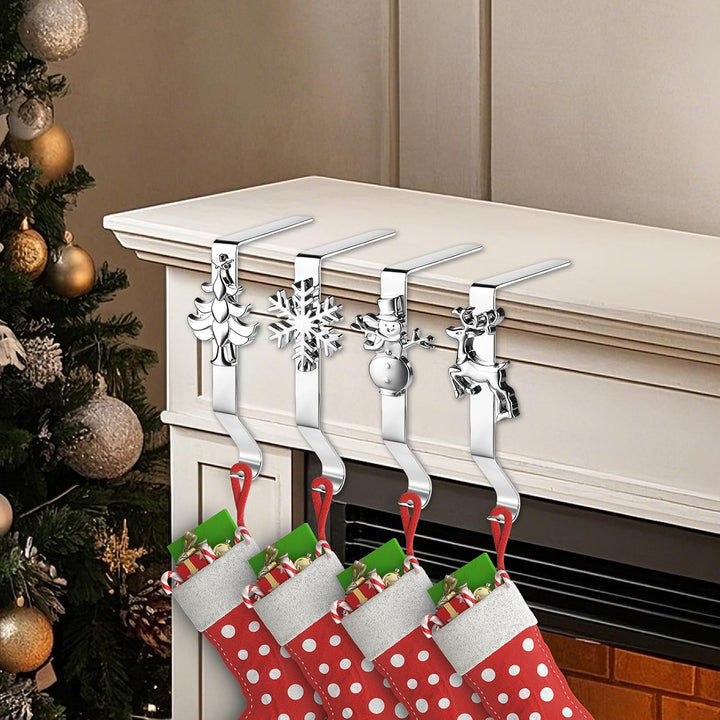 Molinter - 4 Stück Weihnachtsstrumpfhalter