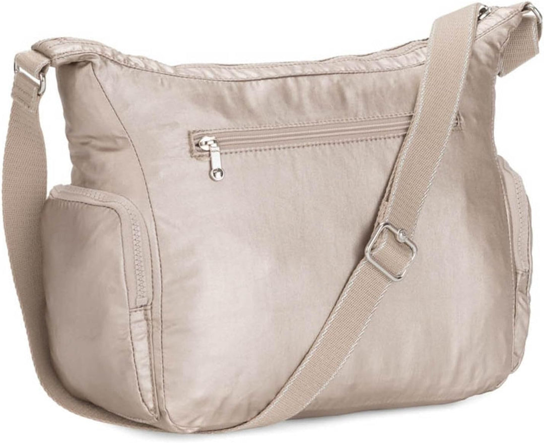Kipling Damen Gabbie' Tasche, Silber (Metallic Glow), 35.5 x 30 18.5 cm EU Einheitsgrösse Metallic G