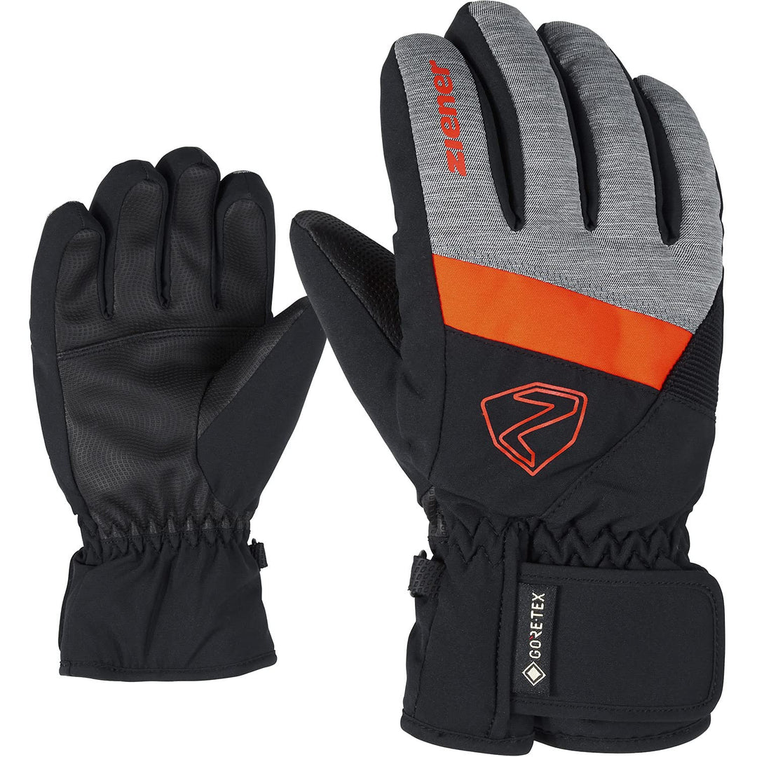 Ziener Kinder Leif GTX Junior Ski-Handschuhe/Wintersport | Wasserdicht, Atmungsaktiv dark melange.bl