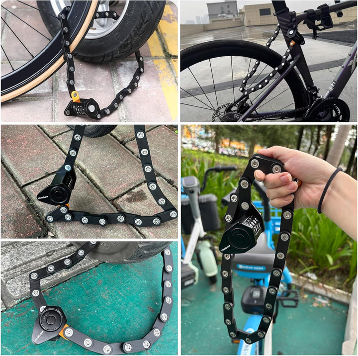 Faltschloss Fahrradschloss mit Zahlenschloss – 80 cm | leicht & kompakt | für Arbeitsweg, Schule & P