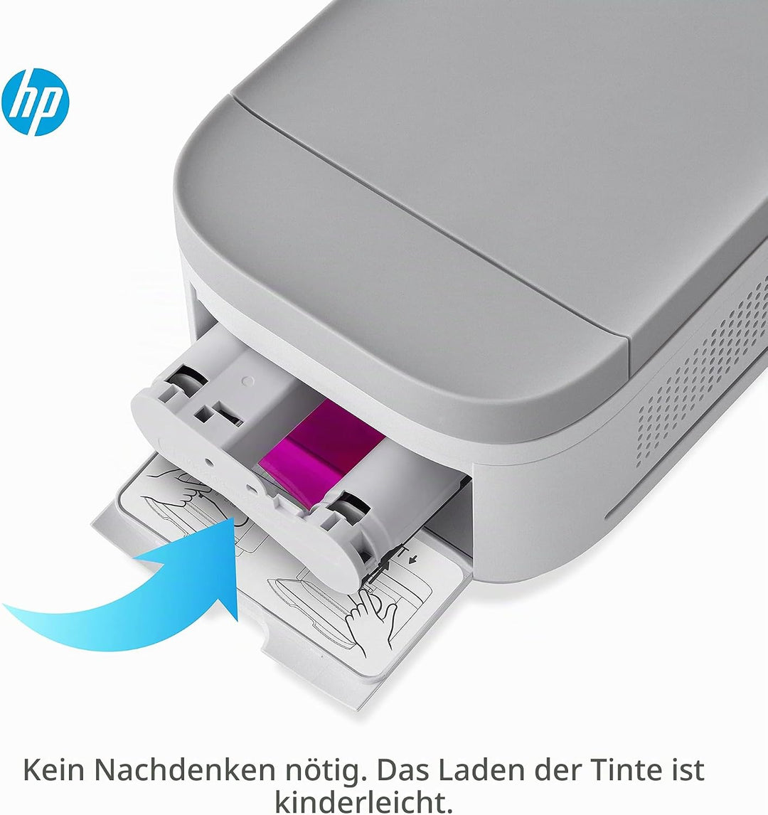HP Sprocket Studio Plus WLAN-Drucker – Druckt 4x6-Zoll-Fotos drahtlos von Ihrem iOS- und Android-Ger