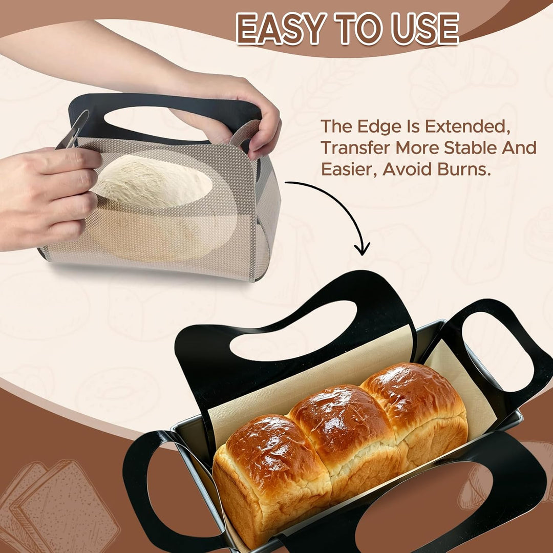 Brotbackform Set 2er-Pack, Rechteckige Kastenform 26x11.5x7.5CM, Antihaftbeschichtung Für Brot, Toas