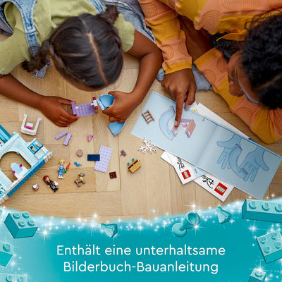 LEGO Disney Frozen Elsas Eispalast, Eiskönigin-Schloss-Spielzeug mit Prinzessin ELSA und Anna Puppen