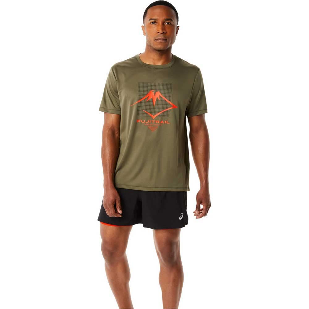 ASICS Fujitrail T-Shirt Running Herren Grün S, Gr&amp;