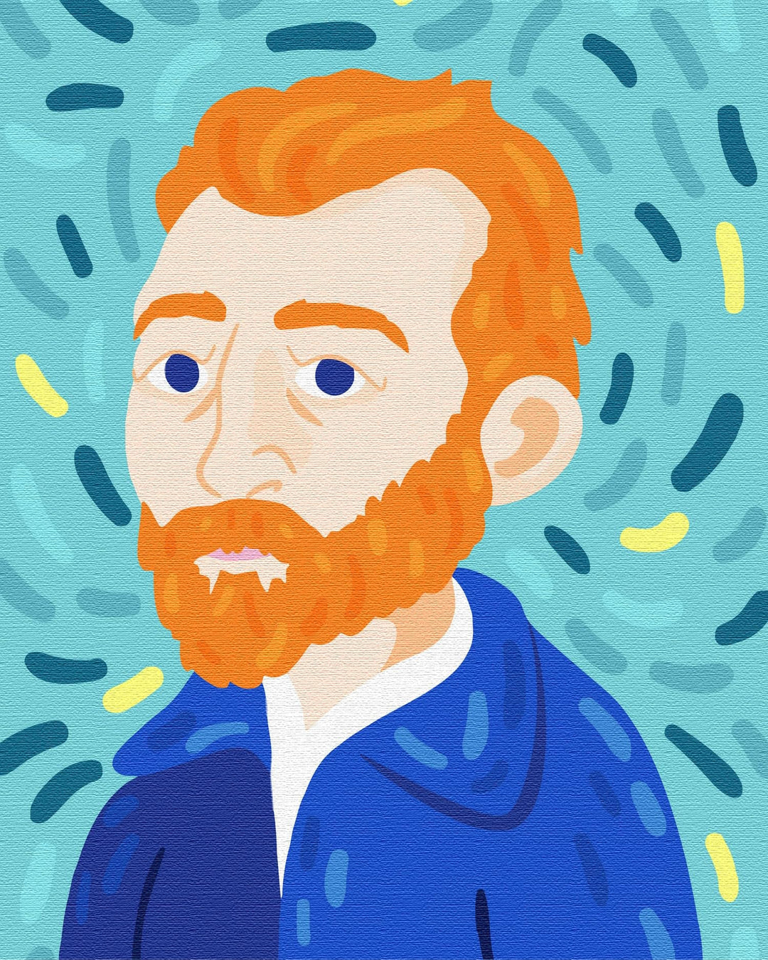 Artnapi Malen nach Zahlen Erwachsene mit Rahmen | DIY Handgemalt | Abstraktes von Vincent Van Gogh|
