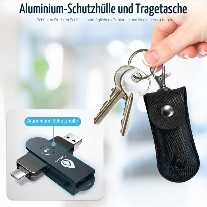 Thetis Pro FIDO2 Sicherheitsschlüssel, Zwei-Faktor-Authentifizierung, NFC Sicherheitsschlüssel, Drop