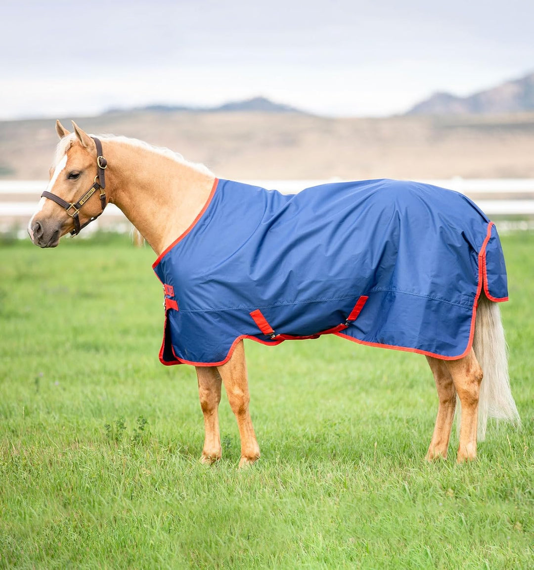 Horseware Mio Turnout Medium 200g - Dark Blue & Red 140, 140