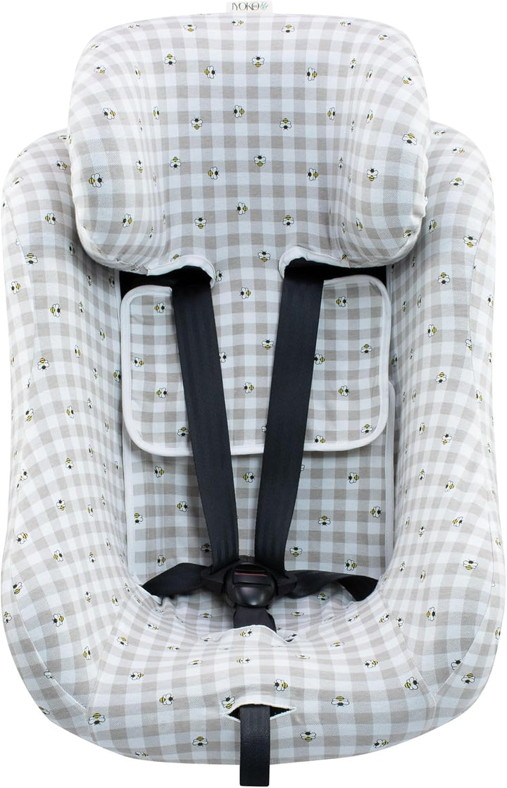 JYOKO Kids Bezug kompatibel mit Joie Spin 360, Nuna Rebl, aus Baumwolle (Picnic Vichy) Picnic Vichy