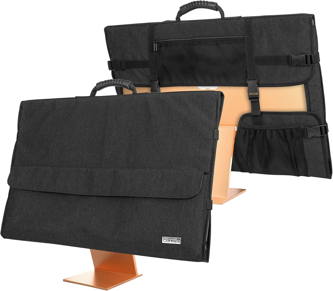 CURMIO Tragetasche für Apple 24" iMac, Monitor Tasche mit Griff, Schwarz | Schutzhülle, Verstellbare