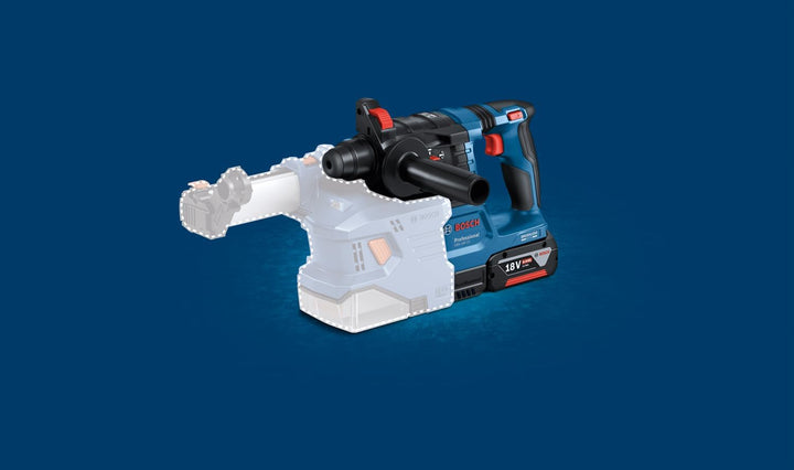 Bosch Professional 18V System Akku Bohrhammer GBH 18V-22 (mit SDS plus, inkl. 2x 4.0Ah Akku, Schnell