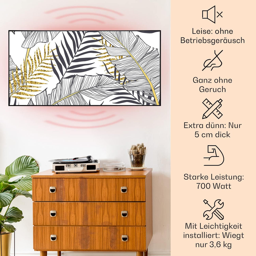 Klarstein Air Art Smart Infrarotheizung, Infrarot Heizung mit IoT/WiFi App-Steuerung, Erkennung Offe