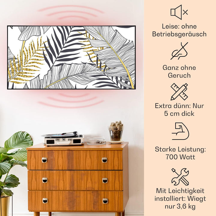 Klarstein Air Art Smart Infrarotheizung, Infrarot Heizung mit IoT/WiFi App-Steuerung, Erkennung Offe